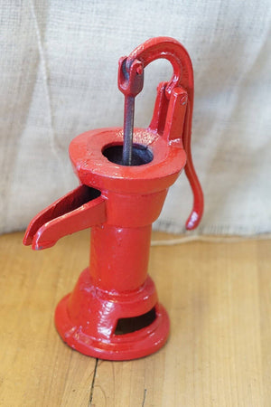 RED CAST IRON WELL PUMP CISTERN,  9"