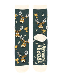 Trophy Husband Blue Crew Sock