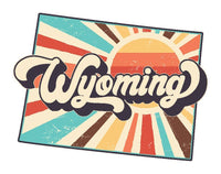 Colorful Wyoming State Sticker