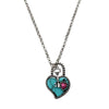 Heart Lock and Key Turquoise Necklace