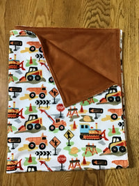 Baby Cuddle Blanket - Construction Equipment  #38