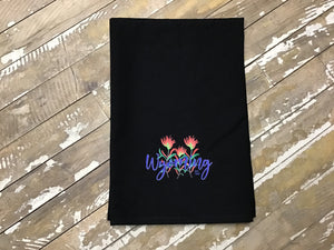 Black with Blue Indian Paintbrush Kitchen Towel