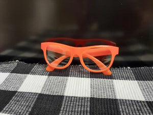 Newcastle Dogie Orange Glasses with Clear Lens
