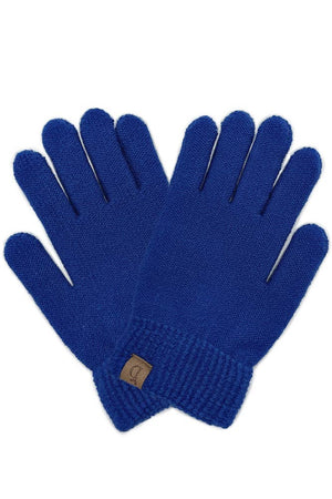 Solid Knit Bobcat Blue Touch Gloves