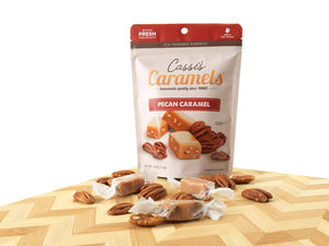 Cassi's Caramels - 4 oz Cassi’s Pecan Caramels