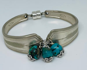Spoonful of Heaven: #7 Turquoise Silverware Bracelet Size Small