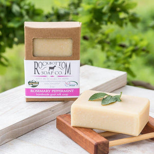 Rock Bottom Soap - Rosemary Peppermint Goat Milk Soap-Essential oil