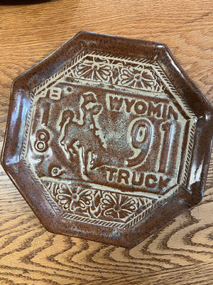Wyoming Pottery Large Octagon Plate