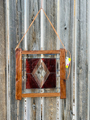 KP Stained Glass: Diamond Wall Hanging