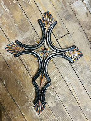TWISTED IRON Large Cut Copper Cross