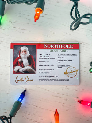 Santa Sleigh License for Christmas