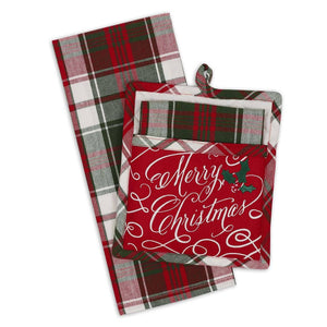 Christmas Merry Christmas Potholder Gift Set