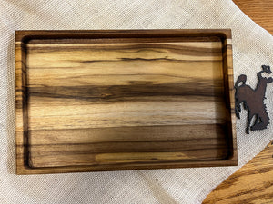 Womack Woodworking: 7.75" X 12" teak wood tray