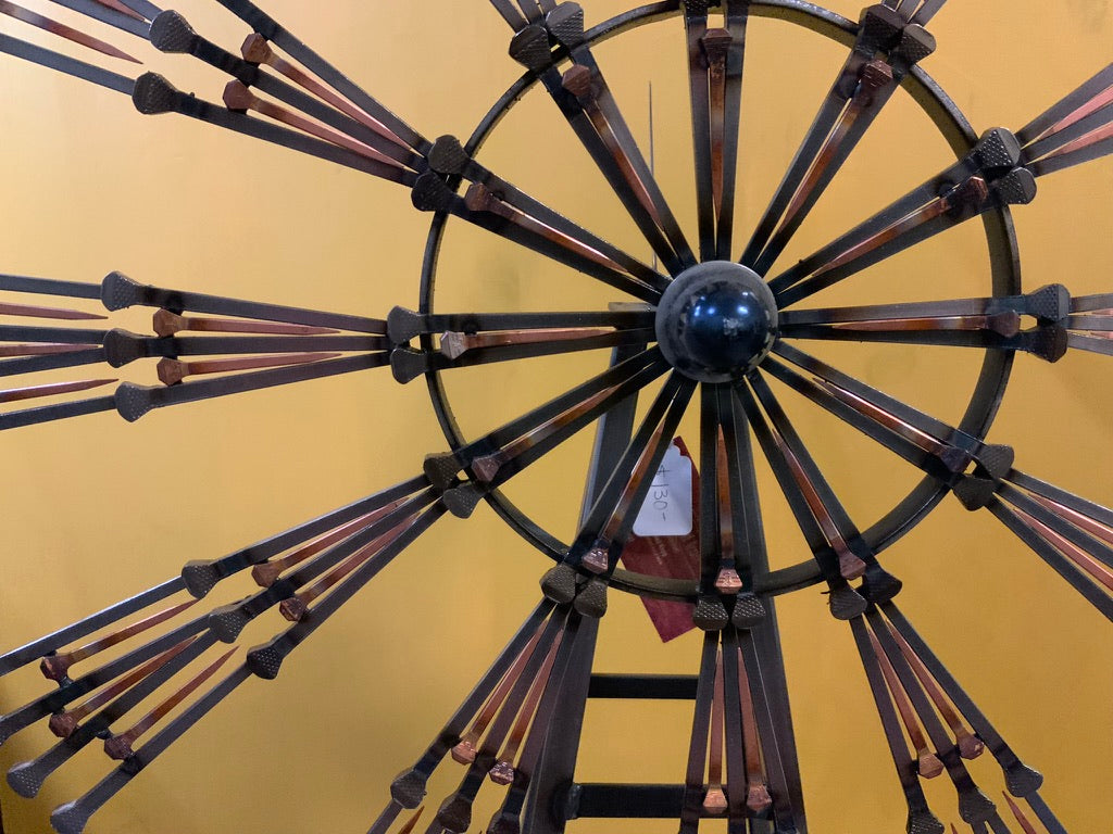TWISTED IRON: Windmill with Horseshoe Nail Fins