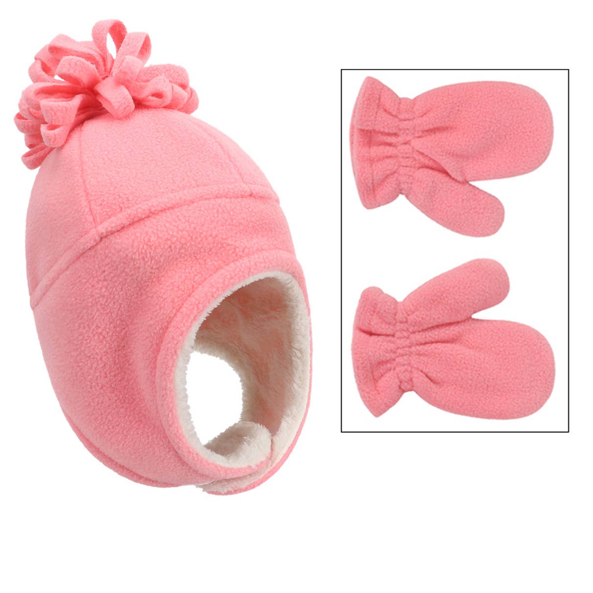 Baby/Toddler Ear Protection Hat & Gloves by Polar Fleece