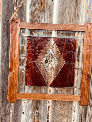 KP Stained Glass: Diamond Wall Hanging