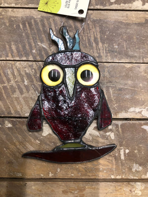 KP Stained Glass: Red Owl