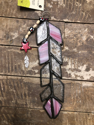 KP Stained Glass: Pink Feather
