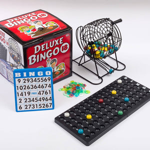 Deluxe Bingo Cage Game Set - 18 Cards