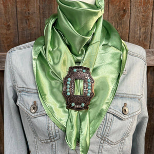 35X35"  Solid Lime Wild Rag/Scarf