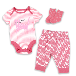 Girls 3 Piece Jogger Set: Kitty Baby Outfit