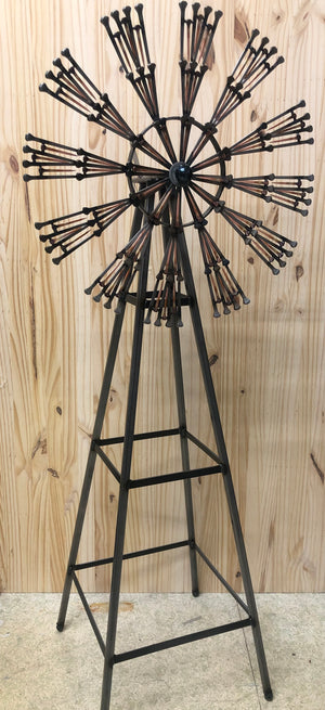 TWISTED IRON: Windmill with Horseshoe Nail Fins