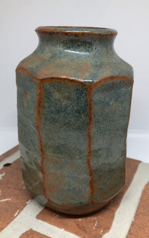 Pottery vase octagons by Betty Jensen