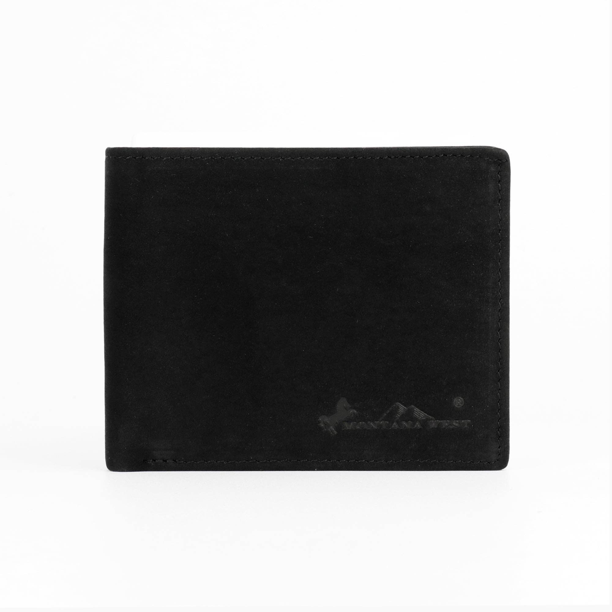 RFID-W002 Genuine Leather Men's Bi-Fold Wallet