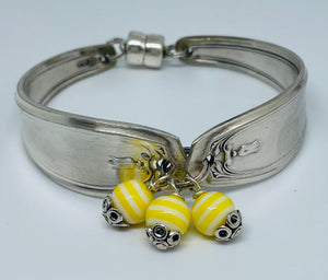 Spoonful of Heaven: #1 Yellow Silverware Bracelet Size Medium