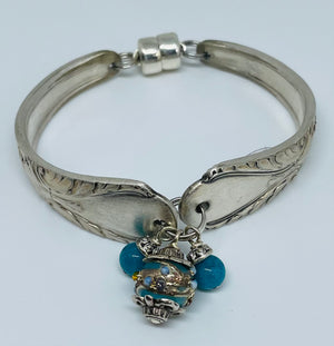 Spoonful of Heaven: #5 Turquoise silverware Bracelet Size XS for child