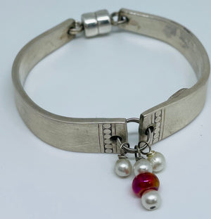 Spoonful of Heaven: #7 Red Pearl Silverware Bracelet Size XS for child