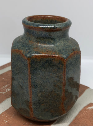 Pottery vase octagons by Betty Jensen