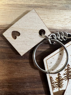 Lost Canyon Designs Camping In the Tree Pentagon Keychain