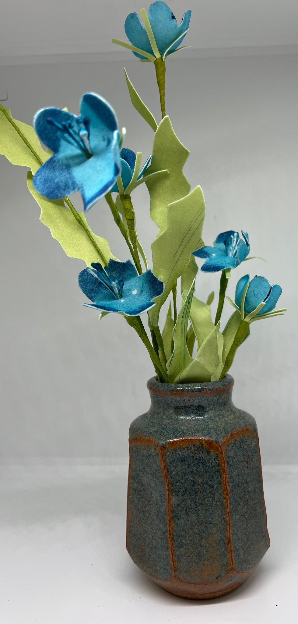 Pottery vase octagons by Betty Jensen