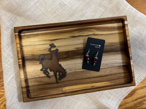 Womack Woodworking: 7.75" X 12" teak wood tray