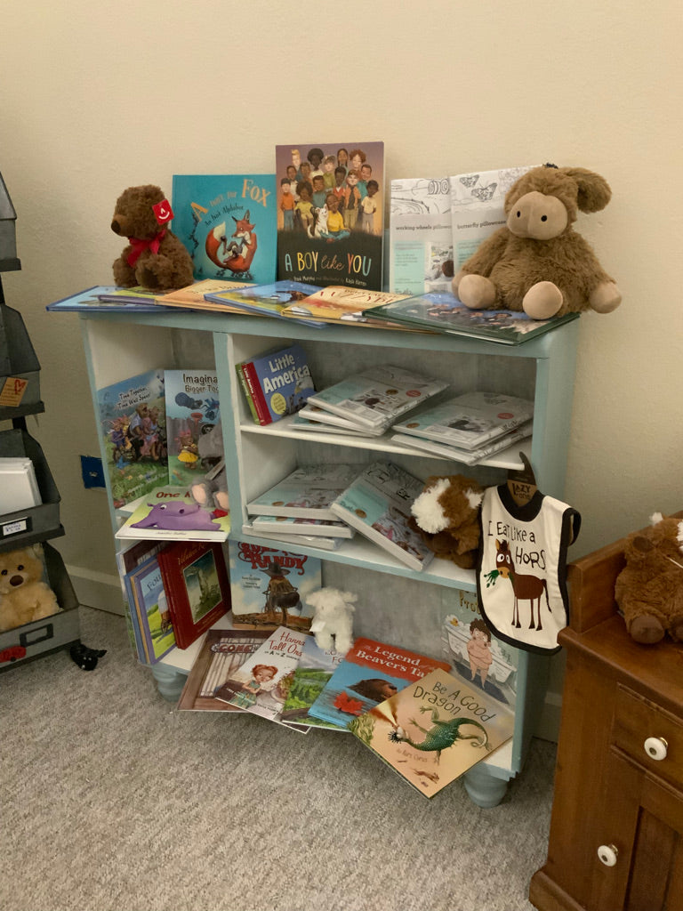 WILD WIND TREASURES: Blue Bookcase