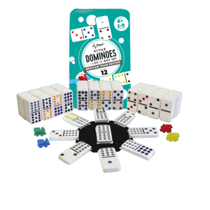 Double 12 Mexican Train Dominoes with DOTS and Plastic Acces