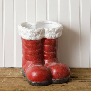 Santa Boots Christmas Planter
