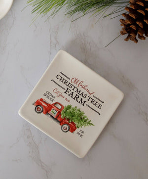 Christmas Tree Farm Appetizer Plate